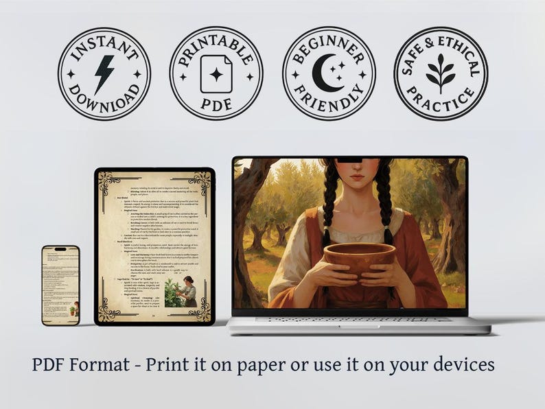 Grimoire of Italian Stregoneria | Digital Book of Italian Witchcraft | Printable PDF for Strega and Folk Magic | Book of Shadows Pages image 6
