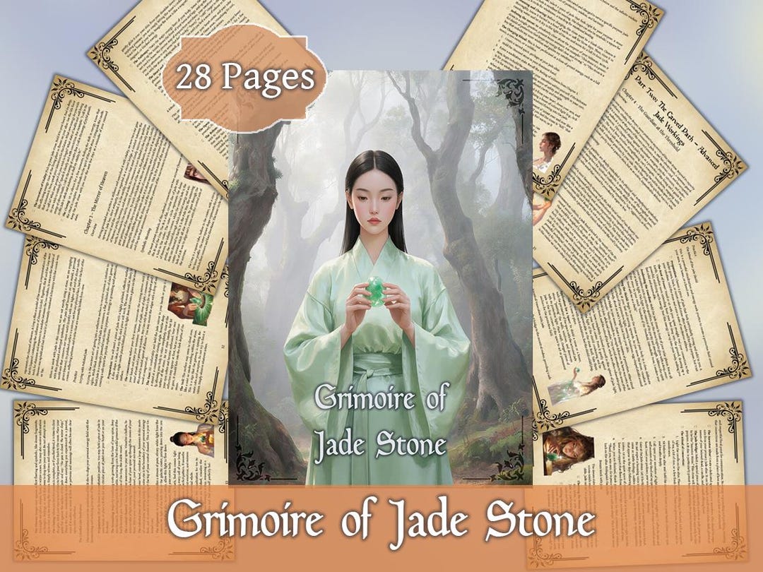 Grimoire of Jade Stone | Digital Esoteric Book of Crystal Magic ...