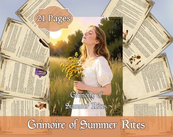 Grimoire of Summer Rites | Solar Magic Book of Shadows | Printable PDF for Sun Rituals & Seasonal Witchcraft