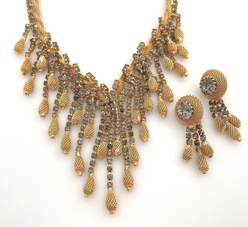 Vintage Jewelry CASTLECLIFF Statement Necklace Set Runway Etsy