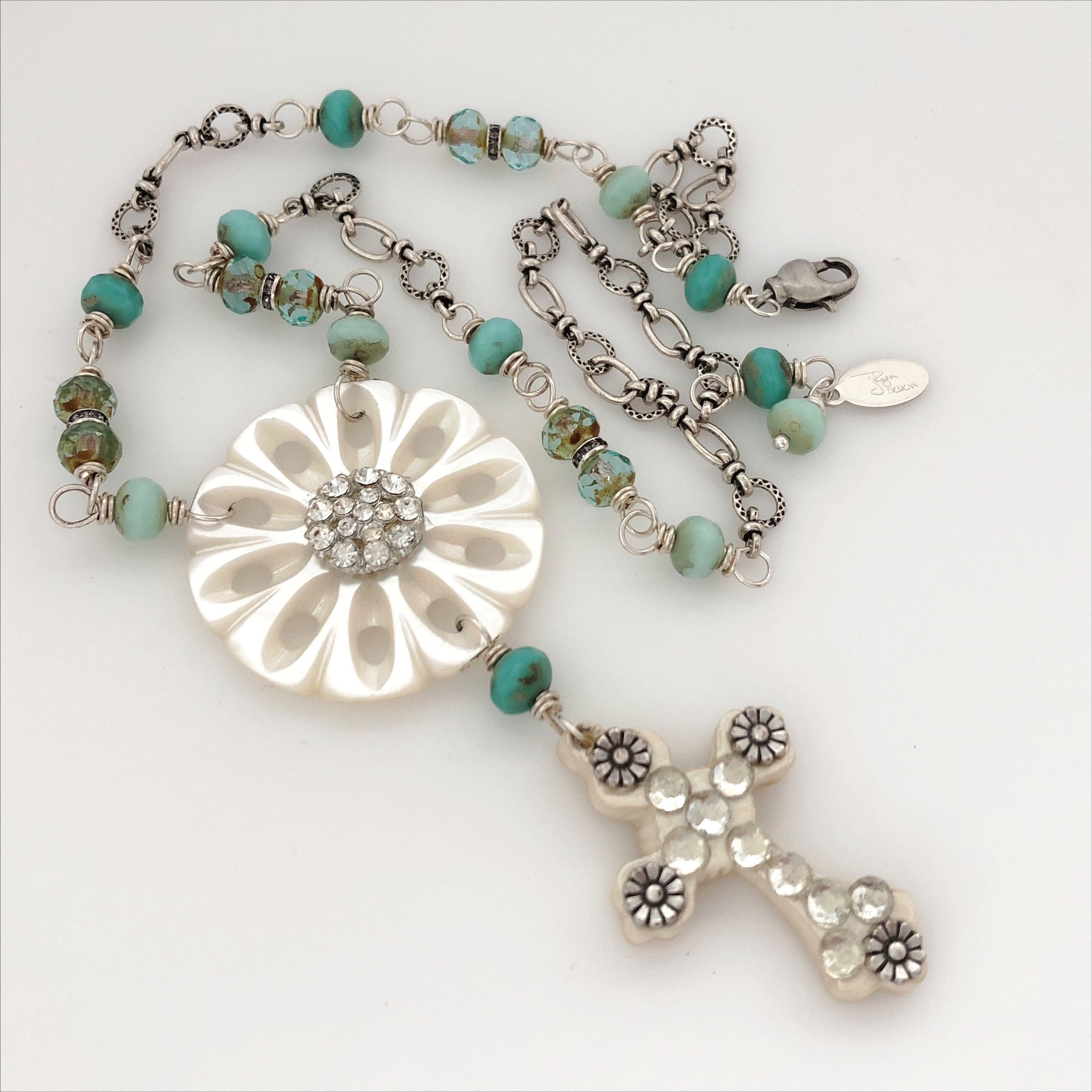 Christian Jewelry Cross Necklace Women Unique Handmade Cross Etsy