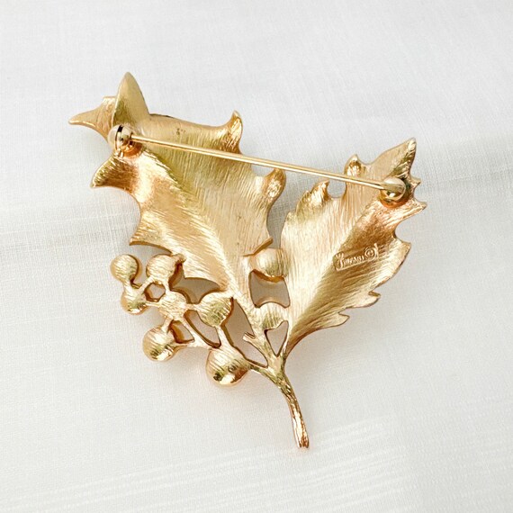 Trifari Pearl Leaf Brooch, Vintage Jewelry Brooch… - image 7