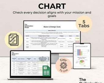 Gráfico de Alinhamento de Missão | Ferramenta independente em Excel para pequenas empresas
