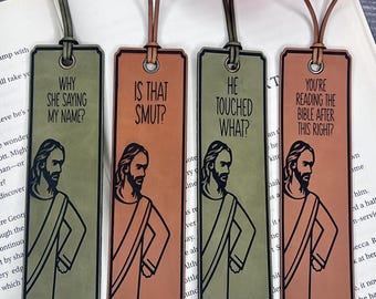 Funny Judging Jesus Vegan Leather Bookmarks