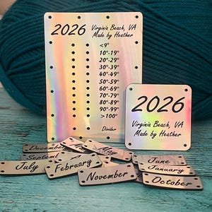 Vegan Leather Temperature Blanket Tags