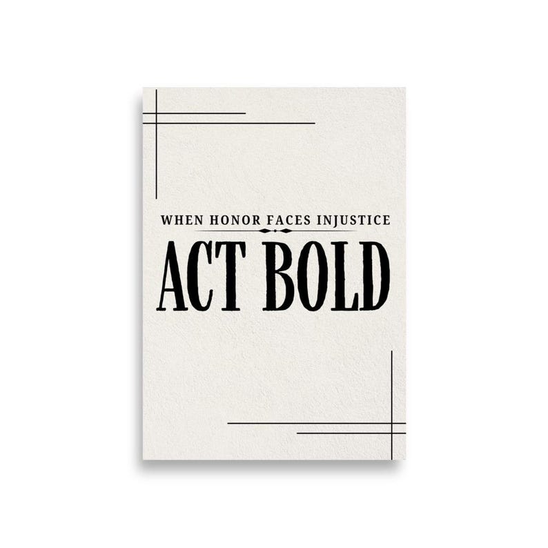 Act Bold Motivational Poster, Minimalist Wall Art - Etsy