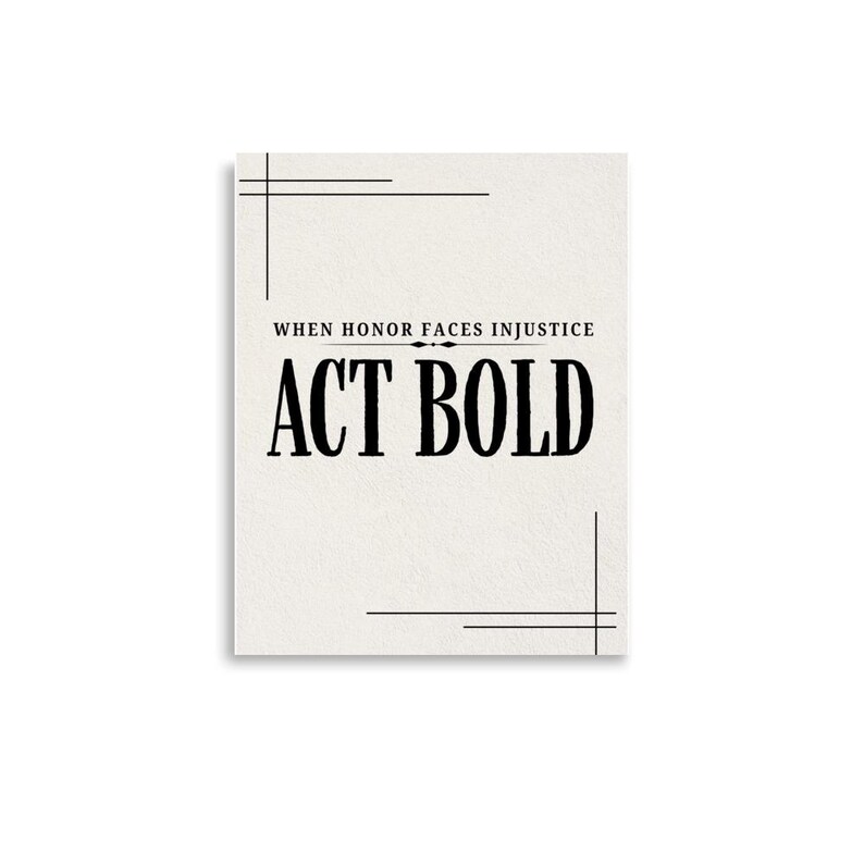 Act Bold Motivational Poster, Minimalist Wall Art - Etsy