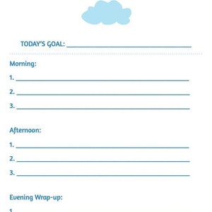 Day Planner, Goals, Daily Goals, Daily Planner, To do list, Task list, chore list