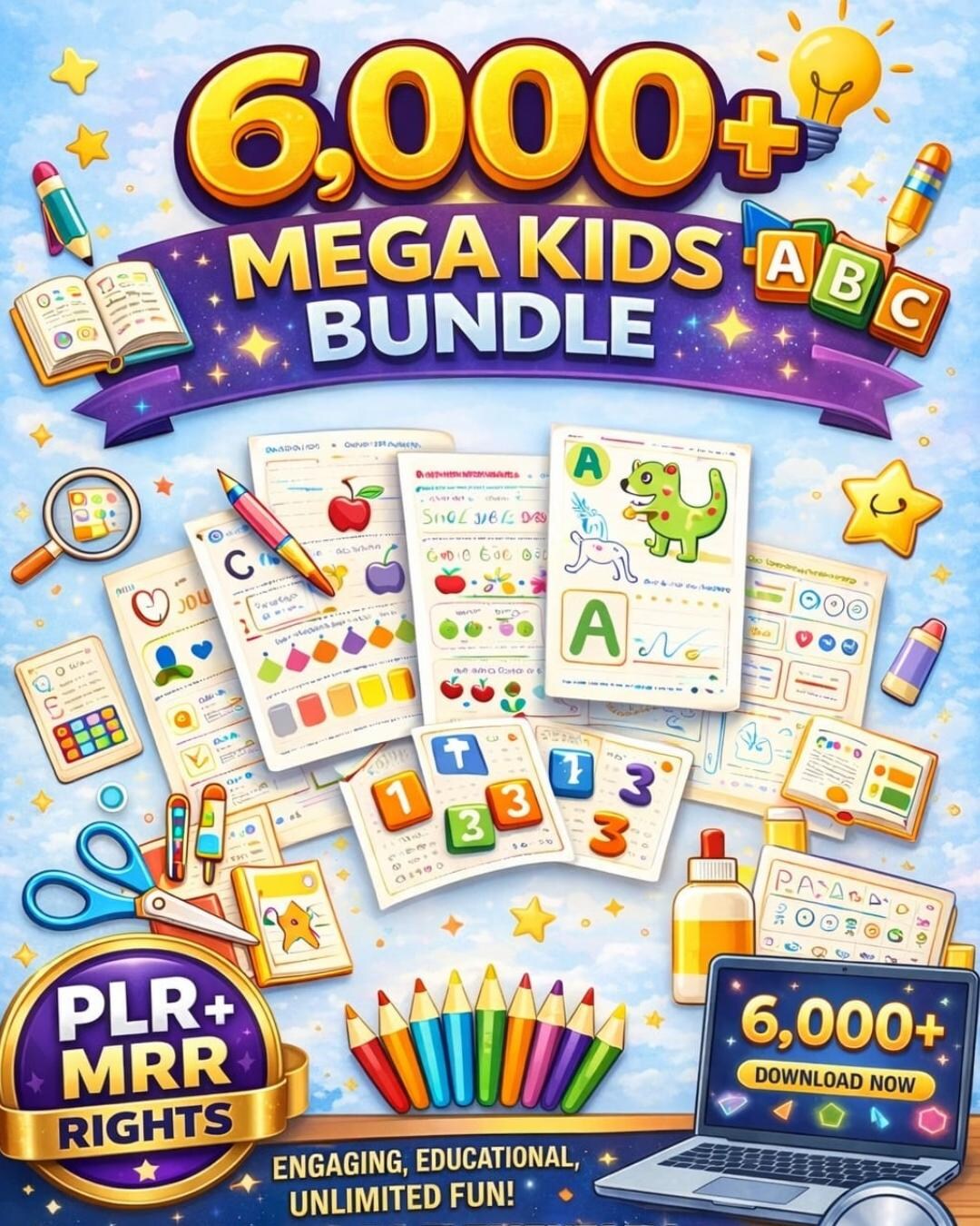 6000+ Kids Worksheets Mega Bundle Printable PDF for Preschool Learning ...