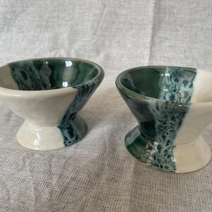 Verre à cocktail conique en céramique – Grès émaillé blanc | Collection Rainforest | Fait main en Occitanie