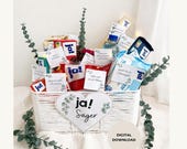 Ja-Sager Korb,Druckvorlage zur Hochzeit,Lustiges Hochzeitsgeschenk,Mit Humor & Herz für Brautpaare,PDF Vorlage,Last Minute Hochzeitsgeschenk