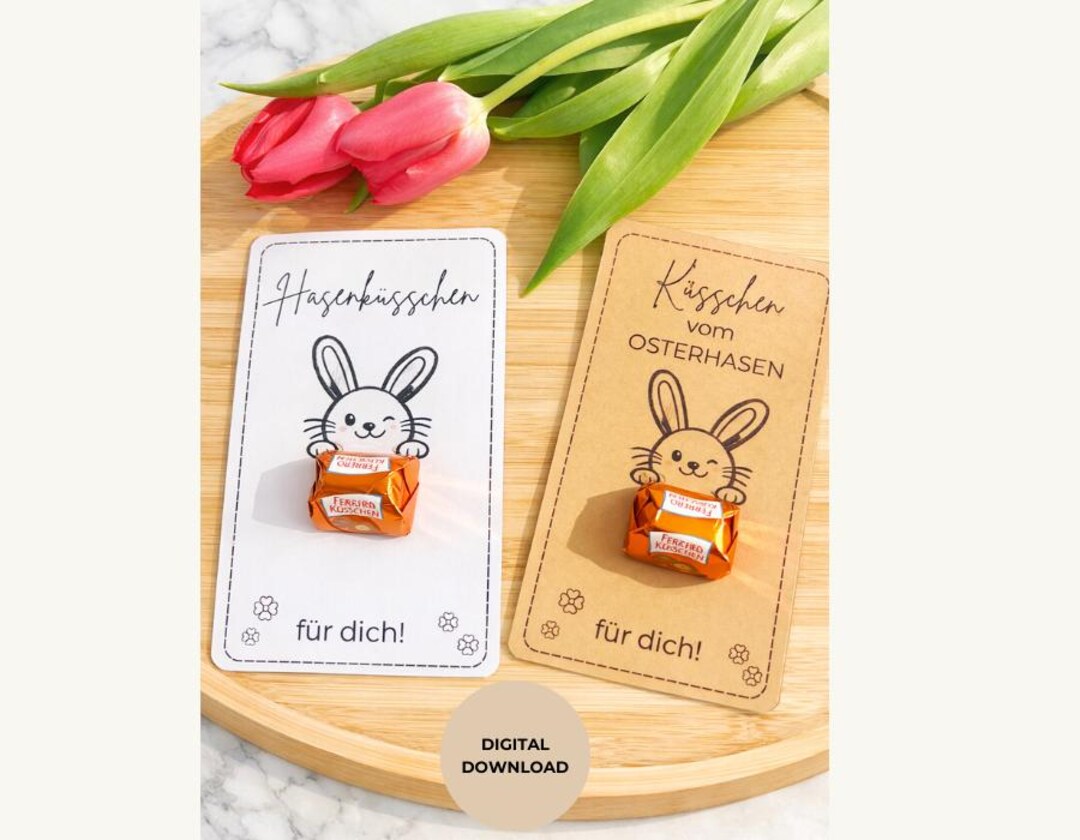 Easter Party Favor Printable Template, Ferrero Rocher Chocolates, Small ...