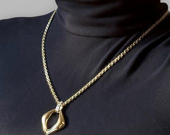 ヴィンテージ YSL ネックレス：イヴ・サンローランのゴールドハンマー
