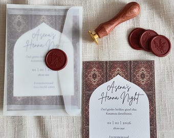 Henna invitation cards | henna invites | kina davetiye | henna final loading