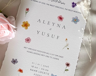 Invitación de boda floral/invitación de boda/dügün davetiyesi/einladung hochzeit/invitaciones/einladungskarten/Invitation au mariage