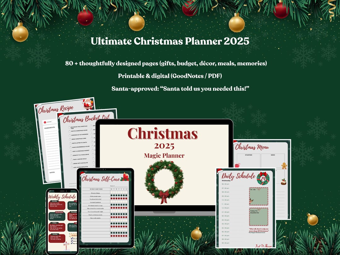 Ultimate Christmas Planner 2025 – Cozy & Classic Holiday Organizer - Etsy
