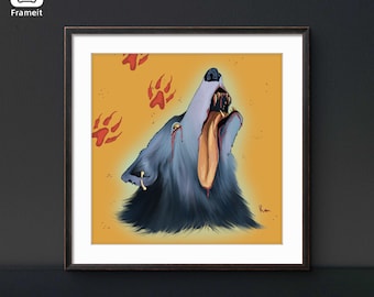 Wolf Creature digital art print