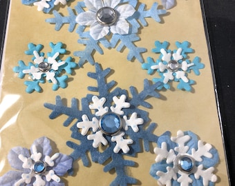 White Snowflake Brads Assortment Bulk 50ct White Snowflake Brads Assortment Bulk 50ct
