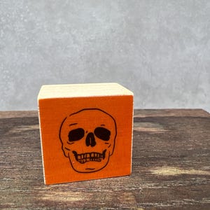 Skull Halloween Rubber Stamp NEW View All Photos