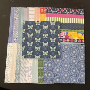 Set mit 34 6-Zoll-Quadraten Verschiedene Thema Lot Papier Karton Mischung aus Texturen und Gewichten 0322R