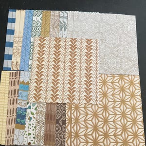 Lote de 34 cartulinas de papel de 6" con temática otoñal, mezcla de texturas y pesos 0203U