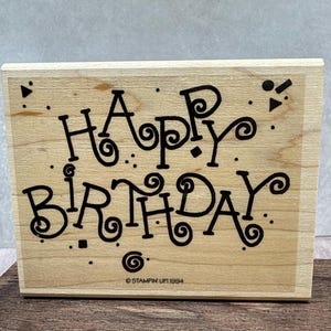 Timbro di gomma usato "Buon compleanno" Guarda le foto