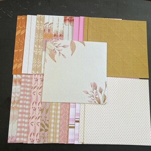Satz von 34 6 "-Quadraten Herbst Verschiedenes Thema Lot Papier Karton Mischung aus Texturen und Gewichten 0306H