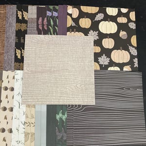 Set mit 34 6-Zoll-Quadraten Verschiedene Thema Lot Papier Karton Mischung aus Texturen und Gewichten 0309F