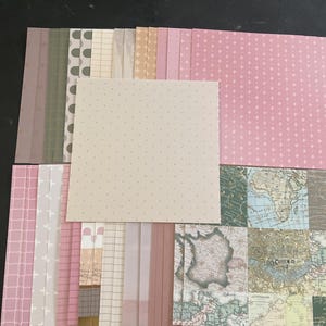 Conjunto de 34 quadrados de 6" Tema diverso Lote Papel Cartão Mistura de texturas e pesos 0208J