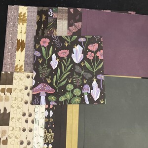 Set mit 34 6-Zoll-Quadraten Verschiedene Thema Lot Papier Karton Mischung aus Texturen und Gewichten 0309F