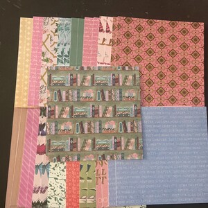 Set mit 34 6-Zoll-Quadraten Verschiedene Thema Lot Papier Karton Mischung aus Texturen und Gewichten 0322V