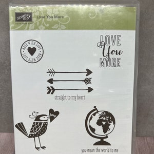 Te amo más USADO Juego de sellos adhesivos Ver todas las fotos Stampin Up