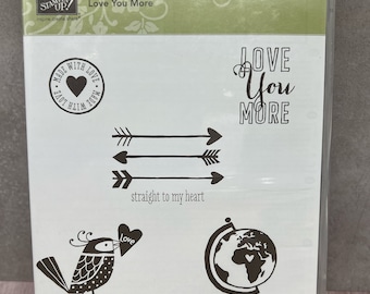 Liebe dich Mehr BENUTZT Cling Stamp Set Zeige alle Fotos Stampin Up