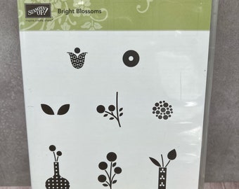 Bright Blossoms USED Cling Stamp Set View All Photos Stampin Up