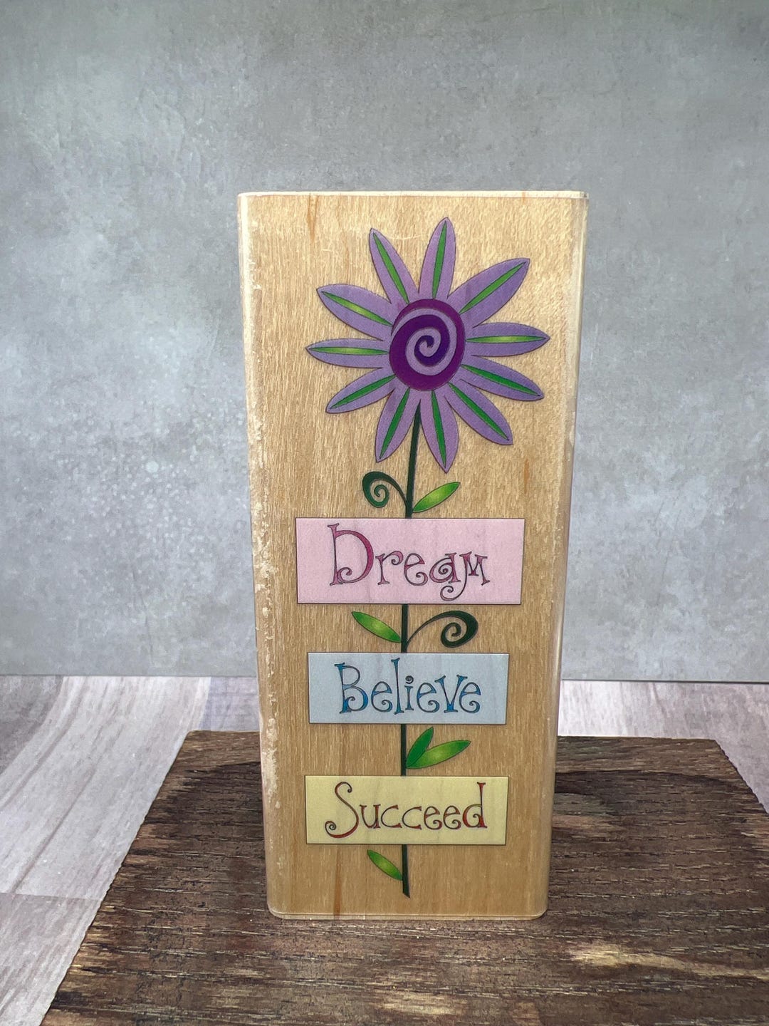 Dream Believe Succeed Rubber Stamp Used View All Photos