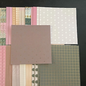 Conjunto de 34 quadrados de 6" Tema diverso Lote Papel Cartão Mistura de texturas e pesos 0208I