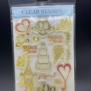 Wedding Themed Cling Stamp Set View All Photos