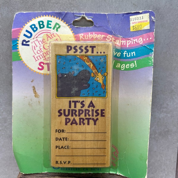 Psst …. It’s a surprise Rubber Stamp Disney Used Lion King A481-F Rubber Stampede