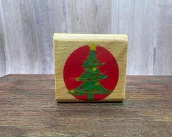 Christmas Tree Rubber Stamp Used View All Photos