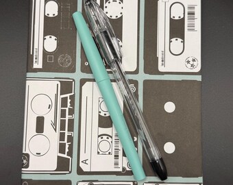 Cassette Tape A5 Altered Kraft Journal Lined Pages includes writing instruments