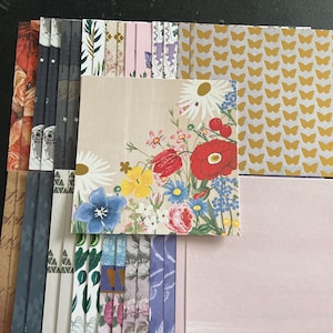 Set mit 34 6-Zoll-Quadraten Verschiedene Thema Lot Papier Karton Mischung aus Texturen und Gewichten 0323E