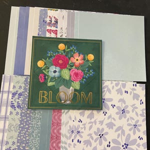 Set mit 34 6-Zoll-Quadraten Verschiedene Thema Lot Papier Karton Mischung aus Texturen und Gewichten 0322T