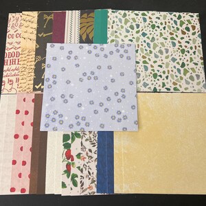 Conjunto de 34 quadrados de 6" Tema diverso Lote Papel Cartão Mistura de texturas e pesos 0203S