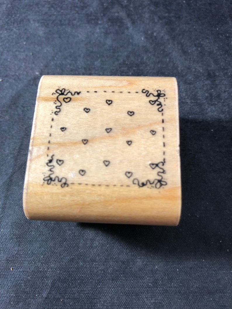 Tiny Hearts Background Used Rubber Stamp View all Photos DOTS
