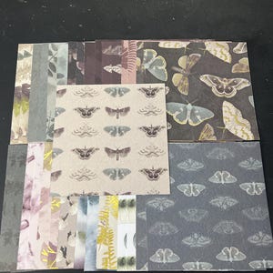 Conjunto de 34 quadrados de 6" Tema Diversos de Outono Lote Papel Cartão Mistura de texturas e pesos 0222A