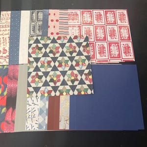 Conjunto de 34 quadrados de 6" Tema diverso Lote Papel Cartão Mistura de texturas e pesos 0130R