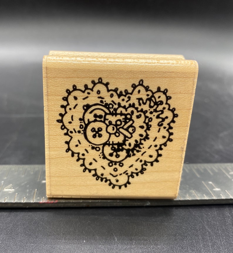 Heart Doily Used Rubber Stamp View All Photos