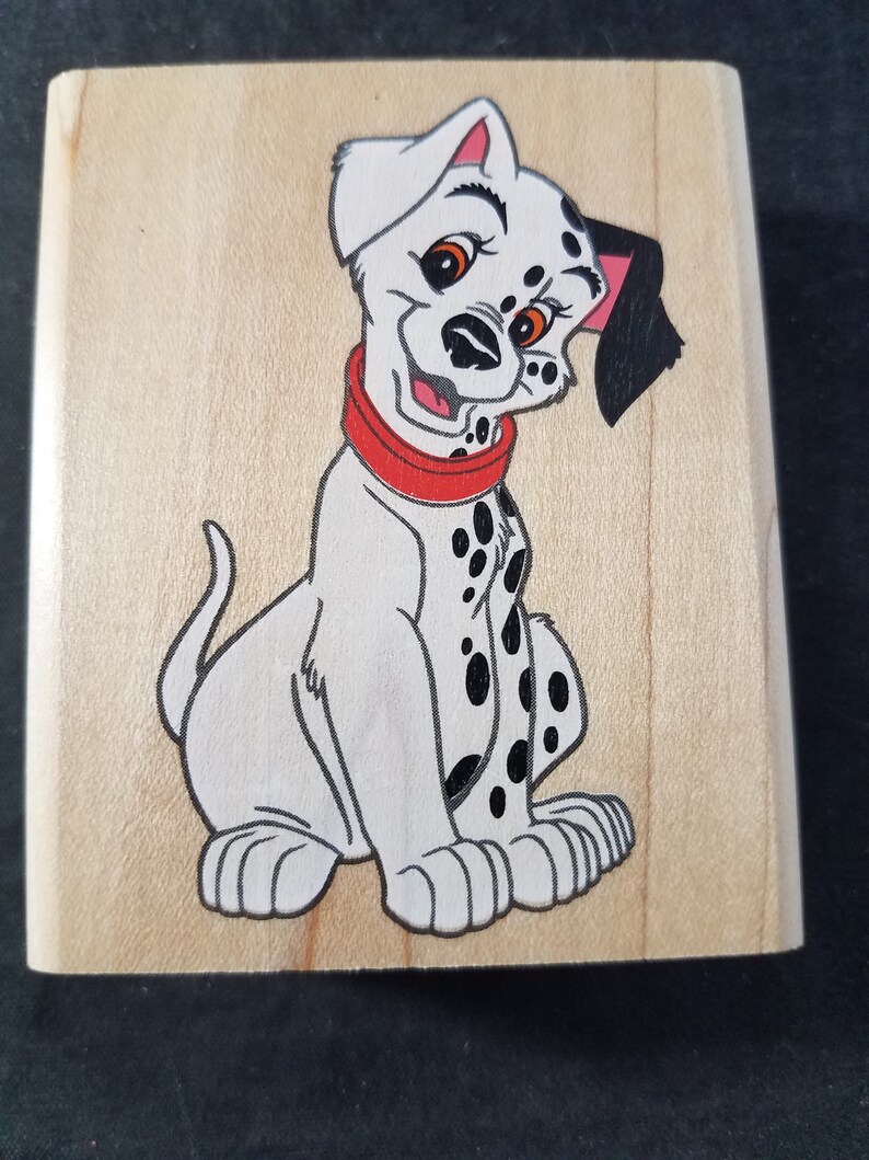 Two Tone Puppy 101 Dalmations Rubber Stamp Look at all the Photos