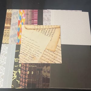 Set mit 34 6-Zoll-Quadraten Verschiedene Thema Lot Papier Karton Mischung aus Texturen und Gewichten 130BB