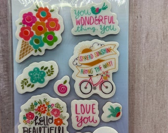 You are wonderful Love You Hello schöne Cling Stamps Momenta NEU